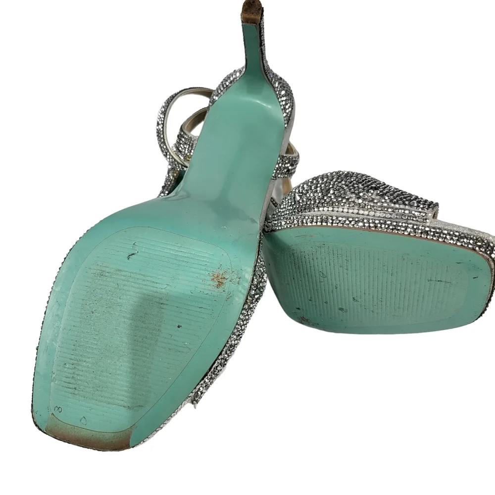Blue by Betsey Johnson Suni Platform Dress Sandals Silver 8 - Picture 4 of 4